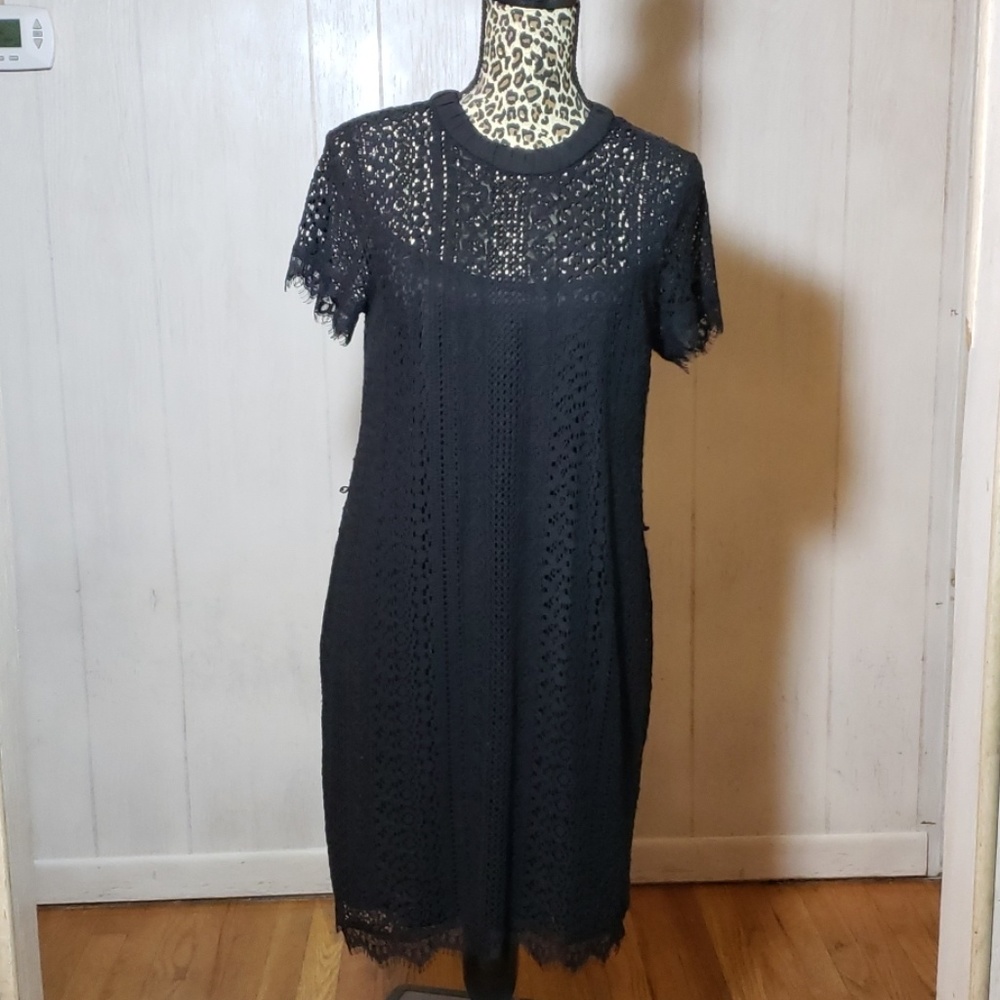 LC Lauren Conrad Black Lace Dress